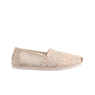 TOMS รองเท้าลำลองผู้หญิง สลิปออน รุ่น Alpargata Natural Floral Lace (A) รองเท้าลิขสิทธิ์แท้