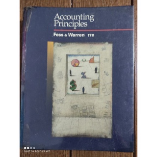 หนังสือบัญชี accounting principles fess,&amp;worren ภาษาอังกฤษ มือสอง