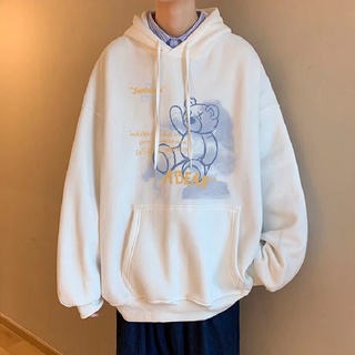 Hoodie【M-3Xl】เสื้อกันหนาวแขนยาวมีฮู้ดพิมพ์ลายการ์ตูนอนิเมะสไตล์เกาหลีสําหรับผู้ชาย