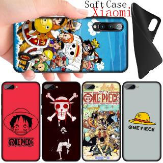 เคสโทรศัพท์พิมพ์ลายการ์ตูน one piece แบบนุ่ม xiaomi mi 10 9 t 9 se pro lite cc 9e mi 10 สีดํา