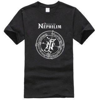 เสื้อยืดผ้าฝ้ายพิมพ์ลายขายดี เสื้อยืดคอกลม ผ้าฝ้าย 100% พิมพ์ลายโลโก้ Fields Of The Nephilim คลาสสิก สําหรับผู้ชาย