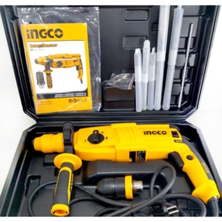 INGCO สว่านโรตารี่ 3 ระบบ 26 มิล 800W รุ่นเปลี่ยนหัวได้ RGH9028-2 Rotary hammer สว่าน สว่านเปลี่ยนหัวได้