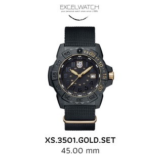 นาฬิกาผู้ชาย Luminox หน้าดำ/ทอง รุ่น XS.3501.GOLD.SET