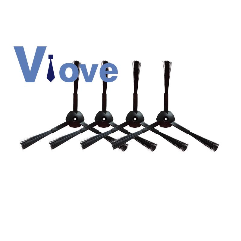 4PCS แปรงด้านข้างหุ่นยนต์เครื่องดูดฝุ่นสําหรับ Chuwi Ilife V55 V50