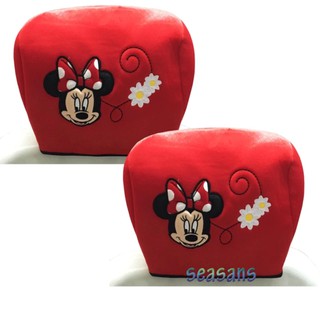 2ชิ้น หุ้มหัวเบาะรถยนต์ #Minnie (Minnie Flower)ลิขสิทธิ์แท้