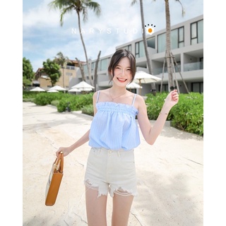 baby fah 🏝 สายเดี่ยวสีฟ้า สดใส