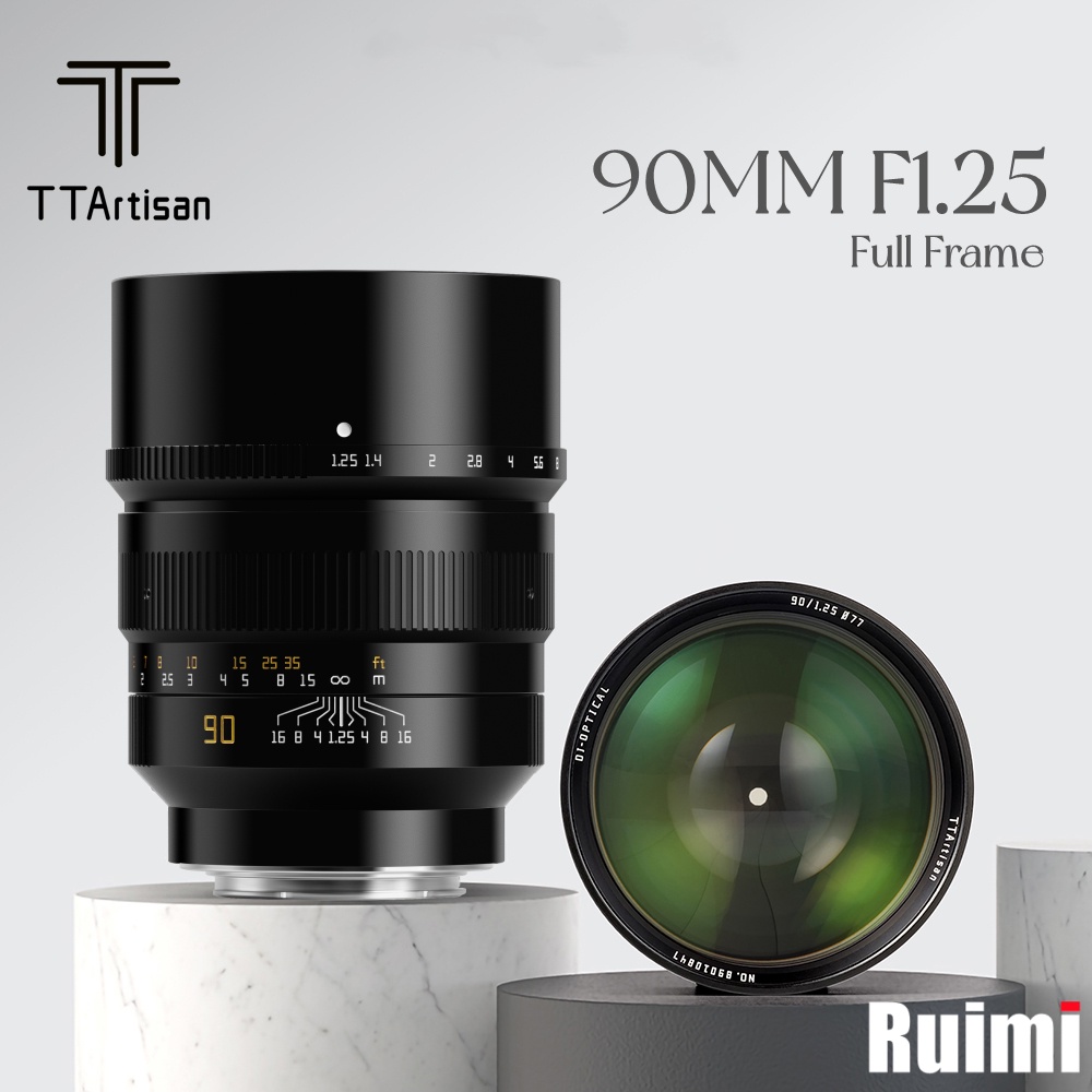 TTArtisan 90 มม.F1.25 Full Frame MF เลนส์รูรับแสงขนาดใหญ่สําหรับกล้อง Mirrorless E / Z/ RF / L / GFX