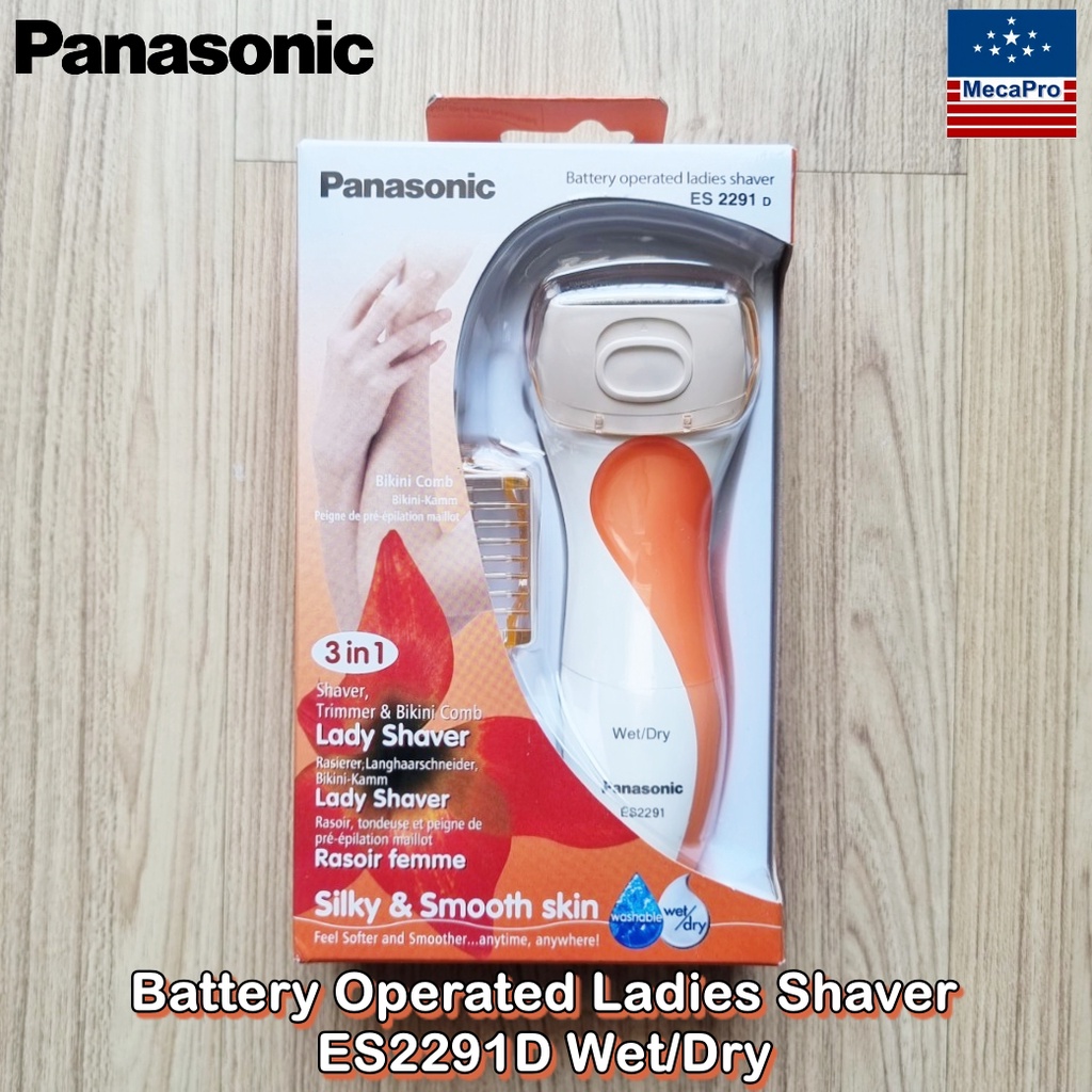 Panasonic® Battery Operated Ladies Shaver Wet/Dry ES2291D พานาโซนิค เครื่องโกนขน สำหรับผู้หญิง โกนได้ทั้งแบบเปียกและแห้ง