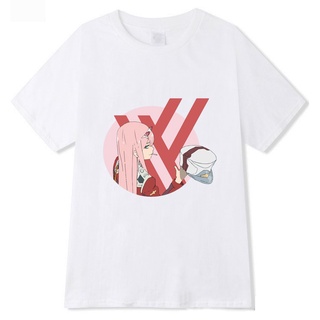 [COD]ใหม่ เสื้อยืด พิมพ์ลายอนิเมะ Darling In The Franxx Zero Two