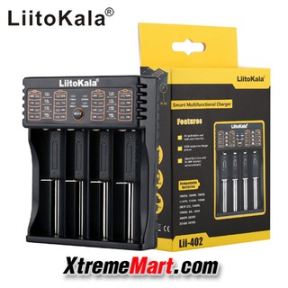 เครื่องชาร์จ LiitoKala Lii-402 Micro USB 4 รางชาร์จ สำหรับแบต 14500 18650 26650 AA AAA กระแสชาร์จ 500/700/1000/2000 mA