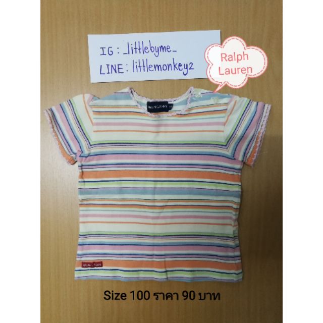 เสื้อยืดเด็กผู้หญิง Ralph Lauren Size 100