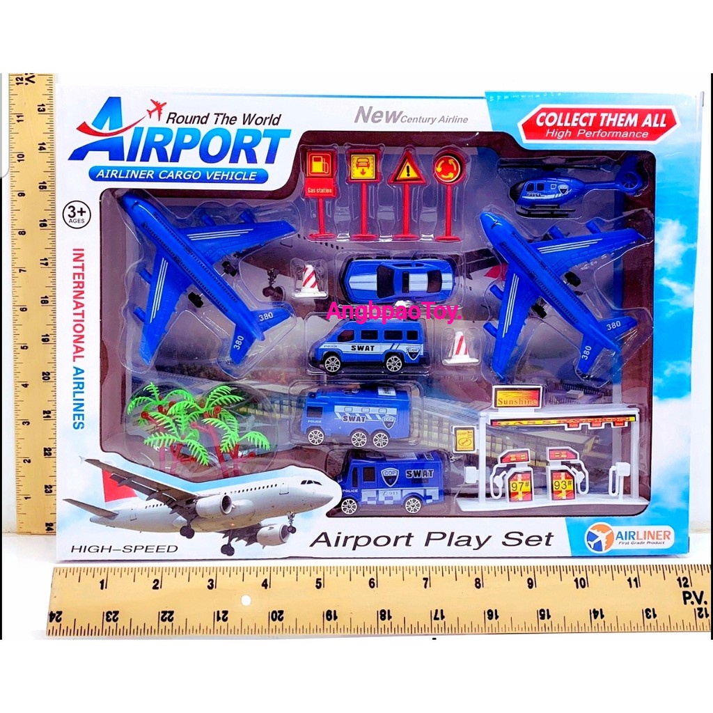 มของเล่นเด็กของเล่นพัฒนาทางปัญญา รถแข่งของเล่น ชุดเครื่องบิน ลานจอดรถจำลอง 225-8844/238H/6808