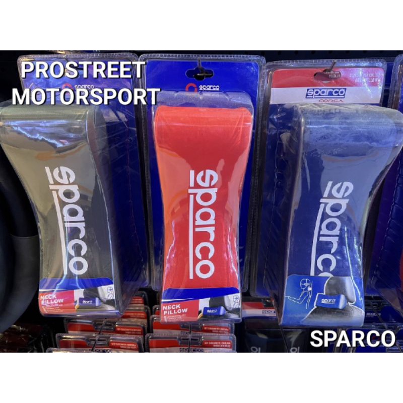 หมอนรองคอ SPARCO หนุนหัวรองศรีษะ แก้ปวดเมื่อย หมอนซิ่งแต่งรถยนต์ sparco corsa car neck pillow