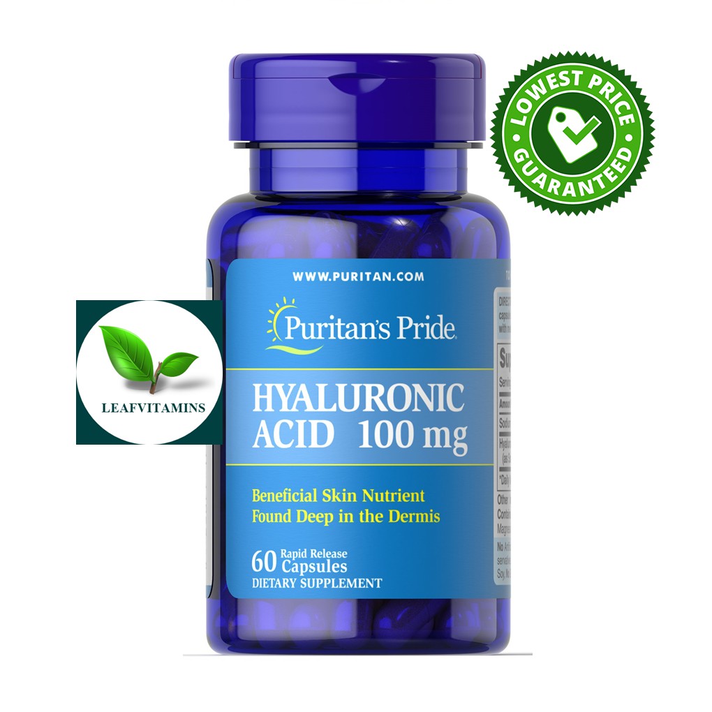 Puritan's Pride Hyaluronic Acid 100 mg / 60 Capsules