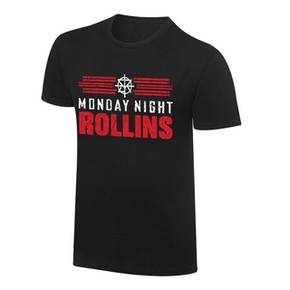 เสื้อยืดคอกลม ผ้าฝ้าย พิมพ์ลาย Wwe Seth Rollins Monday Night Rollins สําหรับผู้ชาย SDF2FR27042 S-5XL