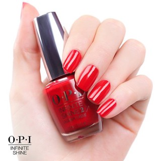 O.P.I Infinite Shine สี #Unequivocally Crimson ยาทาเล็บสีกึ่งเจล  โทนแดง เหมือนดอก Poppy  มีชมพูเป็น undertone  แท้ 💯%