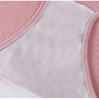 #320 🎀กางเกงในผ้าลื่น🎀 สไตส์นักเรียนเกาหลี เอวเซ็กซี่ ระบายความร้อน แต่งโบว์น่ารัก ส่งของเร็วด้วยทันใจ COK