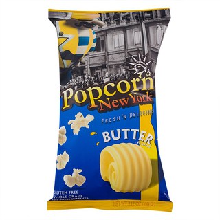 ป๊อปคอร์นนิวยอร์กข้าวโพดคั่วรสเนย 60กรัม Popcorn New York Butter Flavor Popcorn 60g.