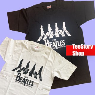 เสื้อยืดผ้าฝ้ายพรีเมี่ยมThe Beatles เสื้อวงดนตรี เดอะบีทเทิล