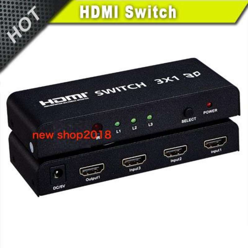 ลดราคา HDMI Switch Switcher Hub Box 1080P + IR Remote 3PORT #สินค้าเพิ่มเติม สายต่อจอ Monitor แปรงไฟฟ้า สายpower ac สาย HDMI