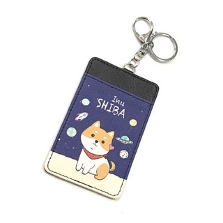 SHIBA B1  ที่ใส่บัตร ซองใส่บัตร ที่ใส่บัตร ลาย SHIBA  งานดี สวยงาม น่าใช้งาน สวยจริง มีห่วงและก้ามปู สำหรับบัตร 6x8 PMYL