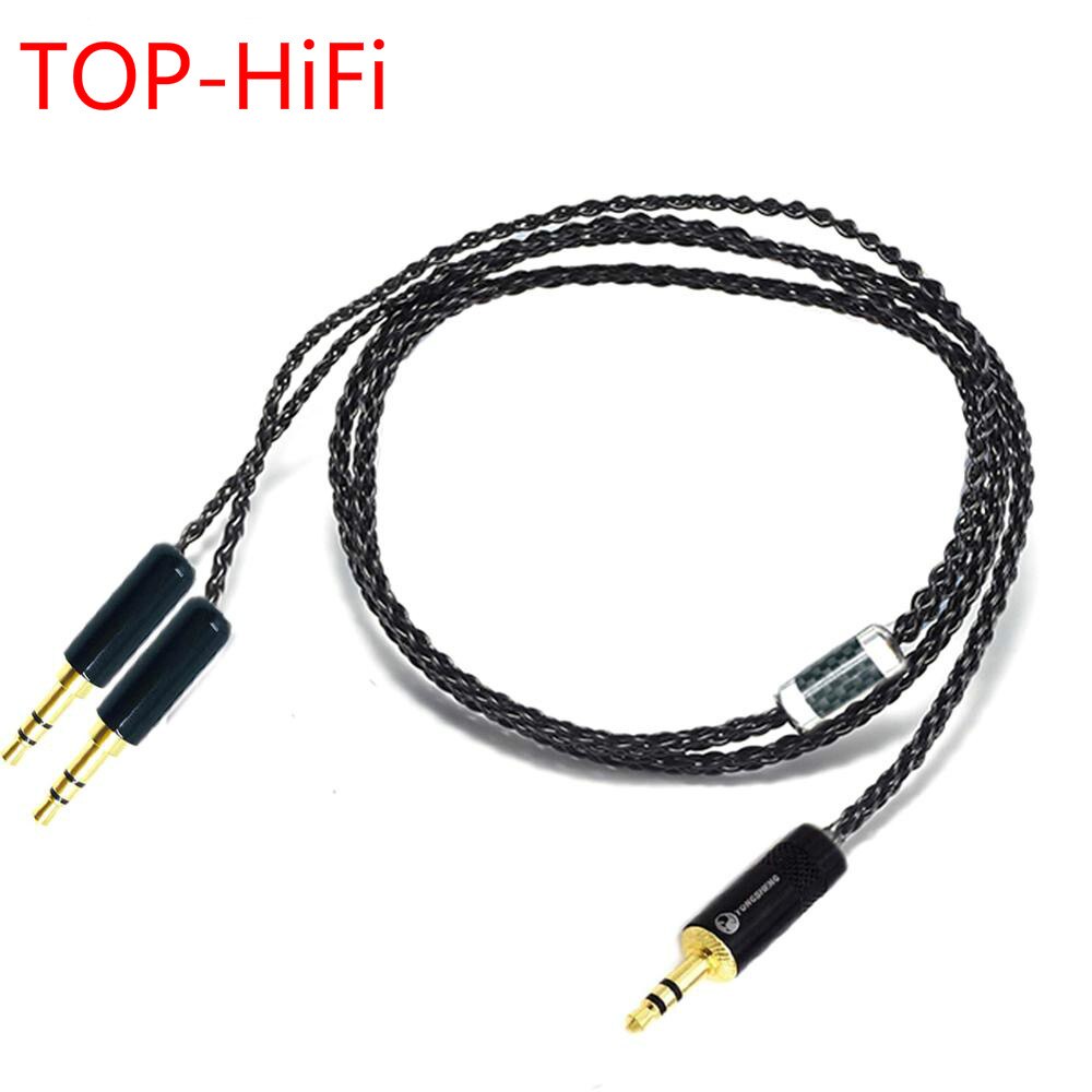TOP-HiFi สีดําเงินหูฟังอัพเกรดสําหรับ MDR-Z7 Z7 SUNDARA he400i he400s HE560 D6100 D7100 2x3.5 มม.