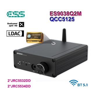 Es9038q2m DAC QCC5125 บอร์ดแปลงเสียงดิจิทัล เป็นอะนาล็อก USB บลูทูธ APTX-HD LDAC JRC5532DD HIFI Es9038