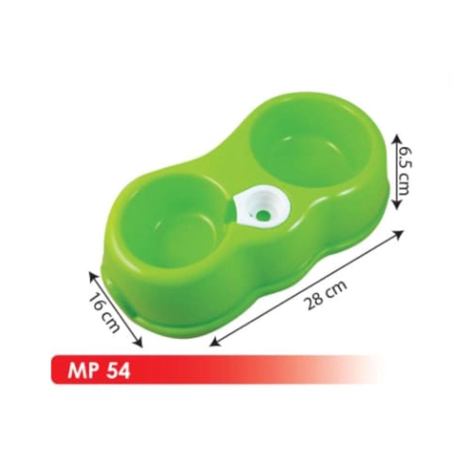 Dog Cat Food & Drinking Place - Double Bowl ไม่มีขวด MP54