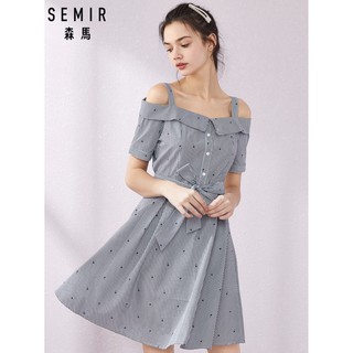 ‼️SALE‼️พร้อมส่ง SEMIR Grey Pinstripe Dress