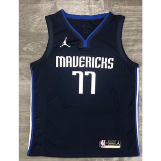 hot pressed nba Dallas Mavericks No. 77 Doncic dark blue basketball jersey