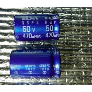 Elna RBP2 470uf 50v capacitor ตัวเก็บประจุ คาปาซิเตอร์ ไม่มีขั้ว ไบโพล่าร์ bipolar nonpolar bp