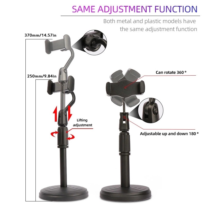 ขาตั้งโทรศัพท์ ที่วางโทรศัพท์ ขาจับโทรศัพท์ ปรับสูงต่ำได้ ที่จับโทรศัพท์ ที่ตั้งโทรศัพท์ มือถือ P8 - รูปที่ 3
