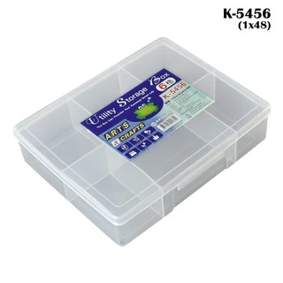 LUCKY HOME กล่องแบ่งช่อง 6 ช่อง ขาว K-5456 ขนาดกล่อง(กว้าง x ยาว x สูง): 16 x 19.5 x 4.5 cm