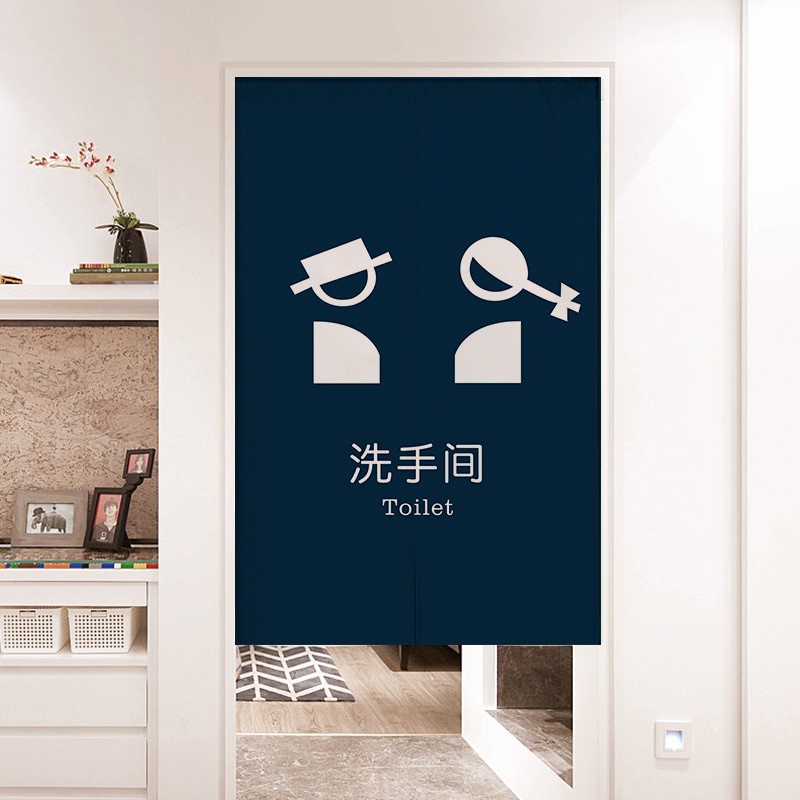 ม่านอาบน้ำ 🎉hot sale ม่านประตูห้องน้ำ Feng Shui พาร์ทิชันม่านห้องน้ำในครัวเรือนปิดกั้นครึ่งม่านห้องน้ำผ้าม่านฟรีผ้าปรุ