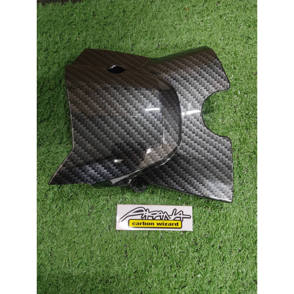 ฝาครอบสเตอร์หน้า W125iปลาวาฬ  2012-2022 Msx 125 ทุกรุ่น คาร์บอน ลายสานดำ แถมสติ๊กเกอร์ Akana