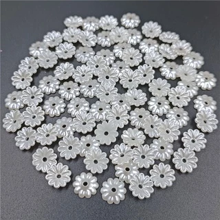 ลูกปัดไข่มุกเทียม อะคริลิค ABS สีขาว สําหรับทําเครื่องประดับ DIY 50 100 ชิ้น