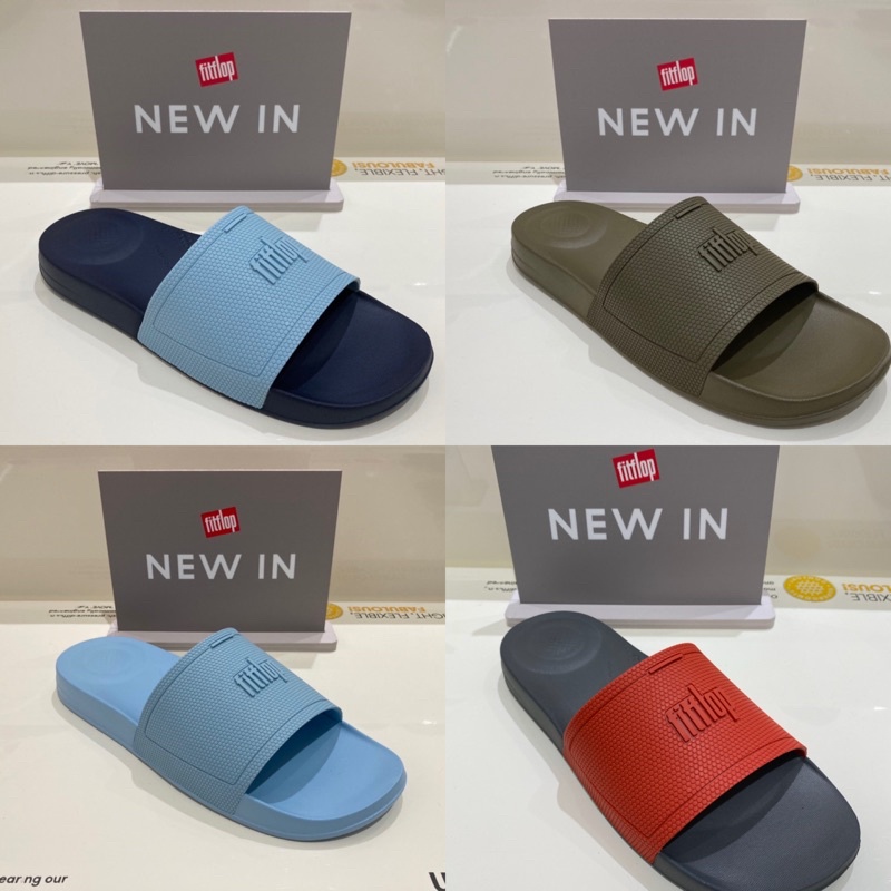 (สีแดงรุ่นใหม่ล่าสุด) รองเท้า Fitflop แท้ 100% รุ่น iQushion pool slides   รองเท้าแตะเพื่อสุขภาพ พร้