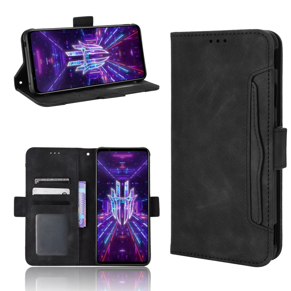 Multi-Card Slots Casing ZTE Nubia Red Magic 7 Magic7 Wallet Case PU Leather Magnetic Buckle Flip Cov