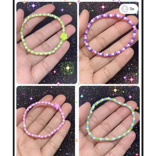 กำไลลูกปัด  กำไลลูกปัดสุดคิ้วท์ สร้อยข้อมือลูกปัด 🌈 กำไร  กำไลราคาถูก กำไลลูกปัด กำไลลูกปัดขนาด 3 มมฺ