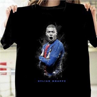 [S-5XL] เสื้อยืดคอกลม ผ้าฝ้าย พิมพ์ลาย Kylian Mbappe PSG Football Star สําหรับผู้ชาย และผู้หญิง