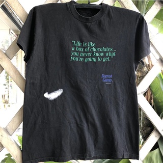 [S-5XL] เสื้อยืดแขนสั้น ทรงหลวม พิมพ์ลายตัวอักษร Forrest Gump Forrest Gump สไตล์ฮิปฮอป สําหรับผู้ชาย และผู้หญิง