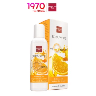 PURE CARE BSC EXTRA WHITE VIT C+ 100 ml. เซรั่มบำรุงผิวหน้า เนื้อบางเบา ซึมง่าย ผสานคุณค่าจากอนุพันธ์วิตามินซีและอัลฟ่า