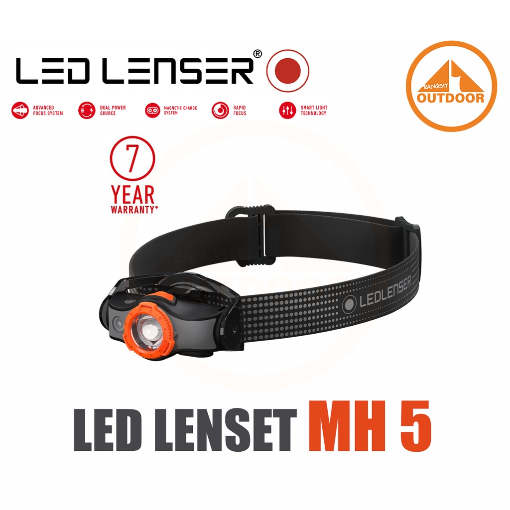 Led Lenser MH5 Headlamp #Black/Orange