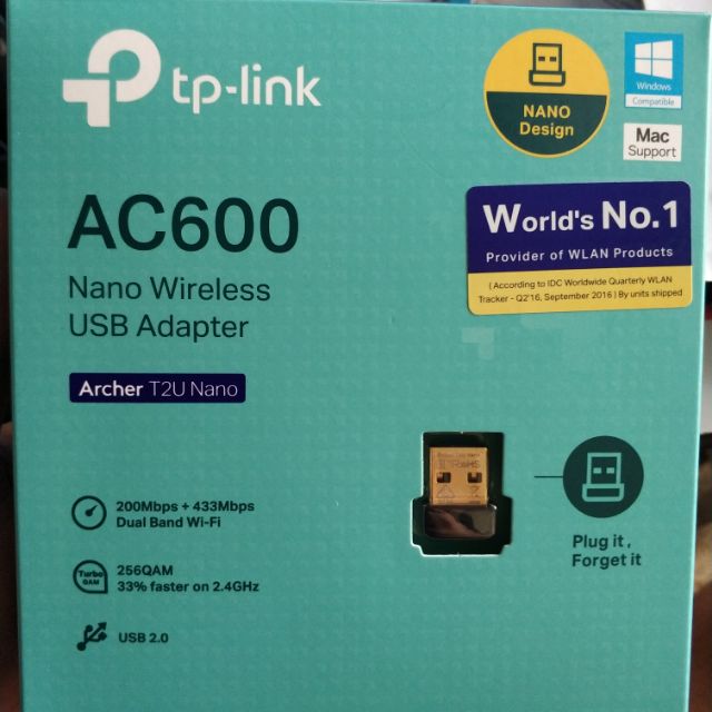 ตัวรับสัญญาณ WiFi สำหรับ  pc ยี่ห้อ TP-Link รุ่น AC600