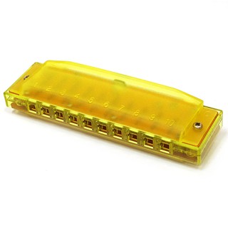 Hohner ฮาร์โมนิก้า คีย์ C รุ่น 10 ช่อง รุ่น Happy Color Harp - สีเหลือง (Harmonica Key C, เมาท์ออแกน)