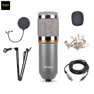 ERORO ไมค์อัดเสียง พร้อมอุปกรณ์เสริม BM-800 เสียงดัง ไม่มีเสียงรบกวน Condenser microphone ไมโครโฟน