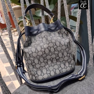 (แท้ 💯%‼ Factory) CO ACH C3853 FIELD BUCKET BAG IN SIGNATURE JACQUARD