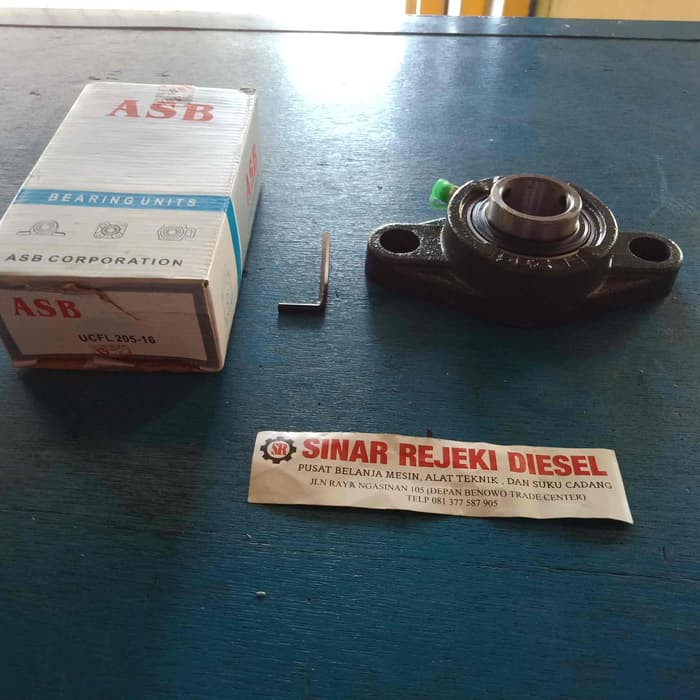 Bearing Pillow Block Laker Laher UCFL 205-16 UCFL 205 - 16 As 25.4 mm as 1 นิ้ว ASB