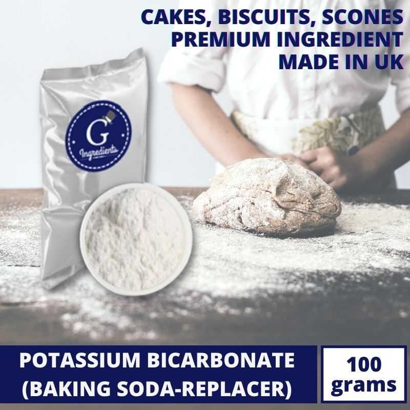[PREMIUM] โพแทสเซียมไบคาร์บอเนต 100G (แทนเบกกิ้งโซดา) [Leavening, Low Sodium Baking Soda]