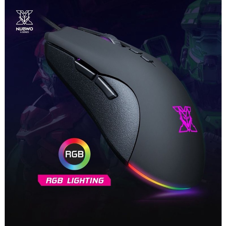 ลด 💥💯 #ของแท้ เมาส์เกมมิ่ง Nubwo X56 MOUSE GAMING Spectre Ergonomic Gaming Mouse ร ปกติ 490.-